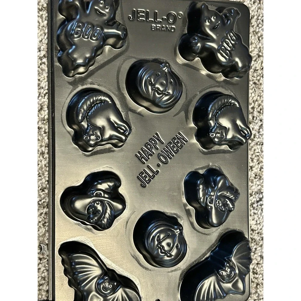 New Vintage Jell-O Jigglers Gelatin Molds Halloween Trick Or Treat Ghost Cat Boo